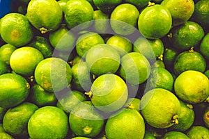 Close-up Green fresh green limes,Group of green limes,limes background