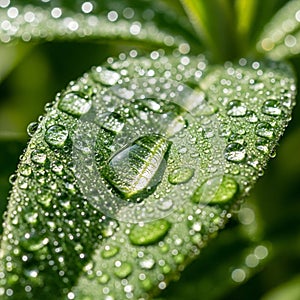 Background is blurred, emphasizing the sharp focus on the leaf and