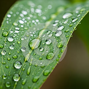 Close-up of a green leaf with