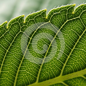 Close-up of a green leaf with