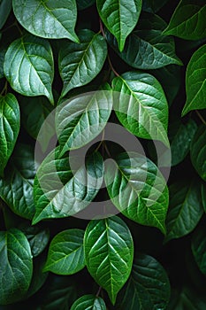 A close up of a green leafy plant with many leaves, AI