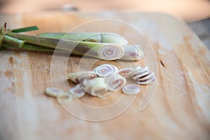 Close up green lemon grass