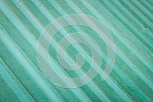 Close-up of a green metal sheet