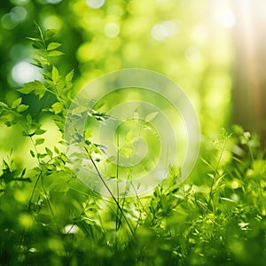 Close Up of Green Plants in Grass