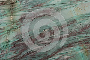 Close up of green quartzite surface texture.