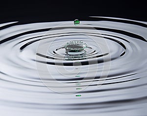 Green Water Drop Splash