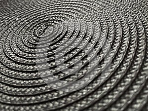 Close up of a grey plastic wicker basket texture as a background, Mesh texture.