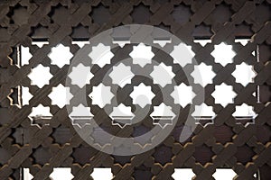 Close up grille on the window in ÃÂ°rabic style