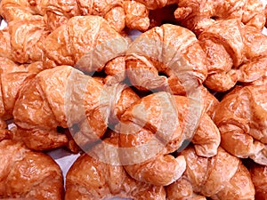 Close up group of Croissant background photo