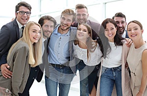 close up. group of smiling young people looking at the camera .