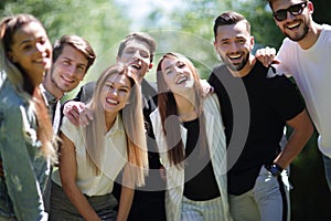 Close up.a group of successful young people photo