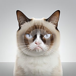 Close-up of Grumpy Cat head.