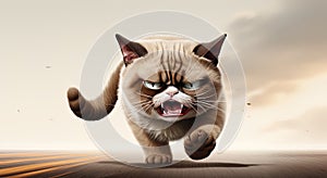 Close-up of Grumpy Cat head.