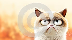 Close-up of Grumpy Cat head.