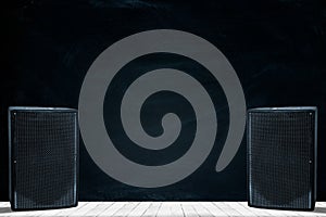 Close-up of guitar amplifier with jack cable