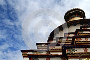 Close up of Gyantse Kumbum chorten