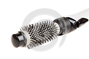 Close up of hair styler, isolated on white. Professional hairdressing equipment and tools