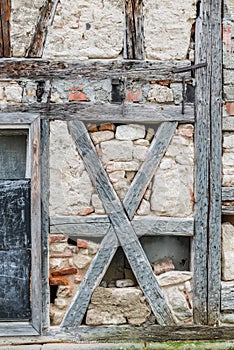 Close-up of a half-timbered house, Germany