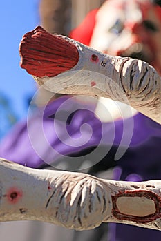 Close up Halloween party horror clown.