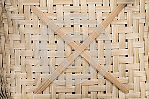 Close up hand craft of bamboo texture