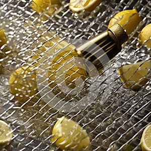 A close-up of a hand expertly grating a lemon zest over a classic cocktail3