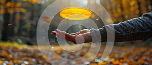Close-up of a hand throwing a frisbee