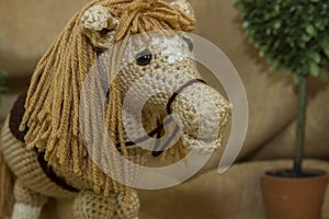 Close-Up Of Handmade Toy Horse