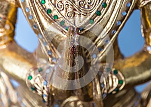 Close up from Hands of a Buddha statue