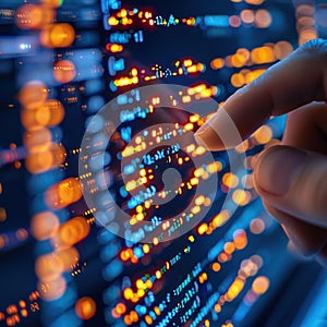 Close-up of hands coding an AI software