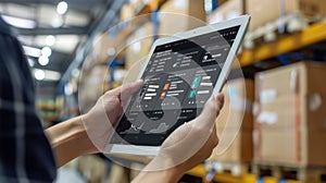 A close-up of hands holding a digital tablet