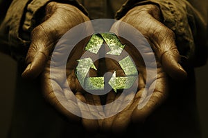 Close-Up of Hands Holding a Small Green Earth Symbolizing Environmental Awareness