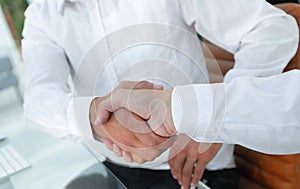 Close-up handshake of business colleagues.