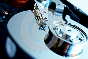 Close up of hard disk .