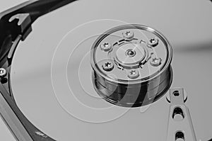 Close up of hard disk