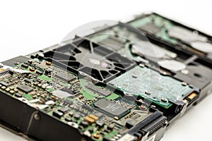 Close up of hard drive