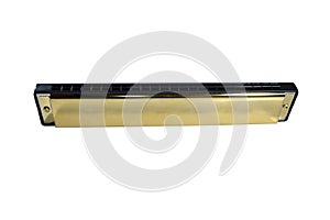 Harmonica isolated on white background,