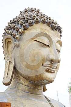 Close-up head of buddha statue