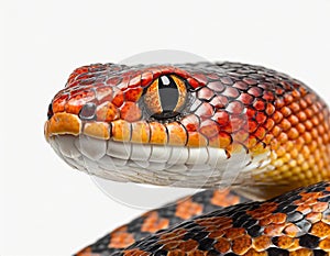 Close-up of the head of an eastern coral snake