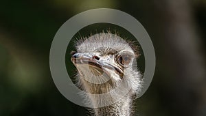 close-up of head of ostrich background ostrich head of ostrich