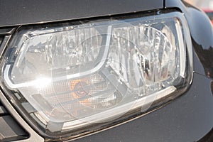 Close-up of headlight model