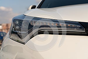 Close-up of headlight model