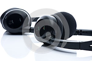 Close up headphones bluetooth photo