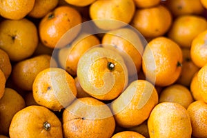 Healthy organic small oranges at the market in Bangkok, Thailand