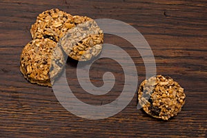 Close up of healthy shortbread oat cakes