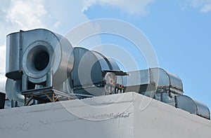 Close up on heating ventilating air conditioning systems.