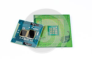 Close up of High performance CPU or central processor unit or Computer processor.