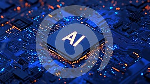 Close up of a high tech computer chip, test 