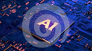 Close up of a high tech computer chip, test 