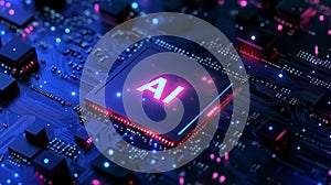 Close up of a high tech computer chip, test 