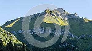 Close-up of the highest peak of the Belianske Tatras - Hawran (Havran) in the morning